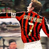 Shevchenko AC Milan Stampa d'Arte San Siro Poster