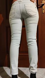 Jeans donna bianco effetto push up