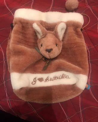 Zainetto bambina Australia, peluche, nocciola