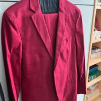 Completo bordeaux uomo slim 46