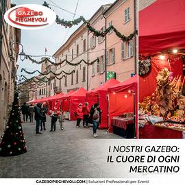 Gazebo 3x3 rosso certificato professionale mercato