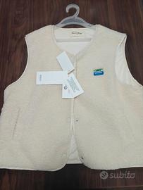 Gilet in pile di lana d'agnello American Vintage