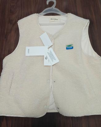 Gilet in pile di lana d'agnello American Vintage