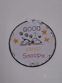 QUADRETTO PUNTO CROCE SNOOPY