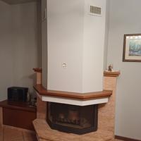 camino a legna con inserto a ventilazione forzata