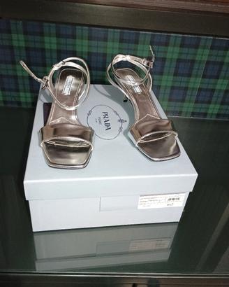 Prada Sandali Donna in Argento - Taglia 37 - Condi