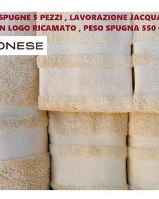 Set spugne BORBONESE completo bagno 5 pezzi
