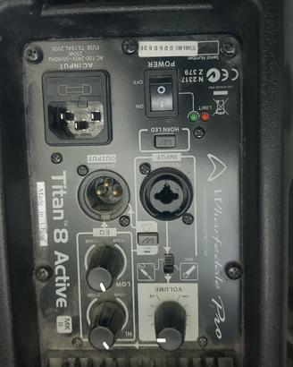 2 Casse Wharfedale Titan 8 Active con staffe