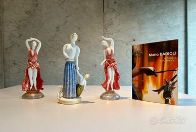 Mario Badioli Murano- 3 sculture di donne in vetro