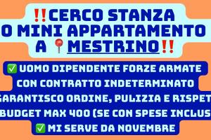 Stanza singola mestrino da novembre