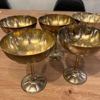 5 coppe "Regal prestige - ORO 24k - silver plated"