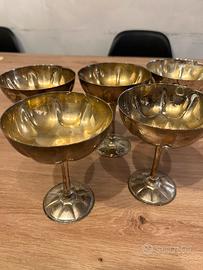 5 coppe "Regal prestige - ORO 24k - silver plated"