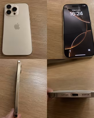 iPhone 16 Pro color titanio oro – Batteria 90%