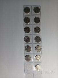14 monete metalliche  da lire 50