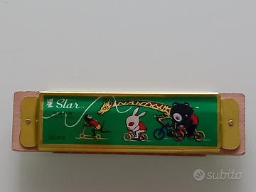 GIOCO ARMONICA A BOCCA anni '70 in legno e metallo