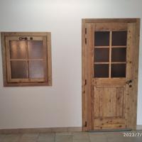 porta e finestra in legno di abete vecchio recuper