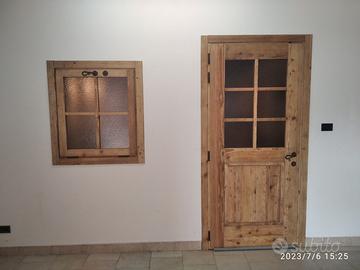 porta e finestra in legno di abete vecchio recuper