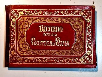 Album fotografico vintage Certosa di Pavia ex libr