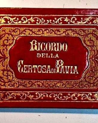 Album fotografico vintage Certosa di Pavia ex libr