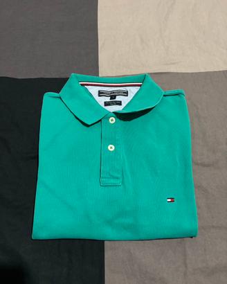 Polo Tommy Hilfiger Verde Taglia S – Slim Fit