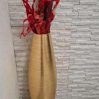 Vaso decorativo in vetro dorato - elegante arredo