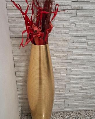Vaso decorativo in vetro dorato - elegante arredo