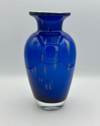 Vaso in vetro di murano blu