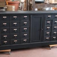 CASSETTIERA DA FARMACIA RESTAURATA ARCHIVIO UFFICI