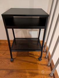 Carrello IKEA TROTTEN - Nero con ruote 