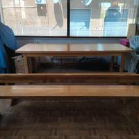 tavolo da taverna con 2 panche