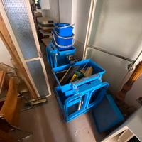 Carrello professionale per pulizie a due scomparti