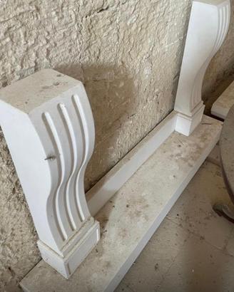 Cornice per camino in marmo completa