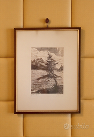 Quadro G. M. D'Amico - serigrafia firmata su seta