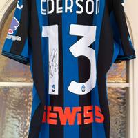 EDERSON match worn maglia atalanta  autografata