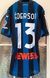 EDERSON match worn maglia atalanta  autografata