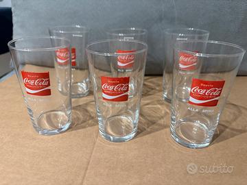 6 Bicchieri Coca Cola Vintage da Collezione