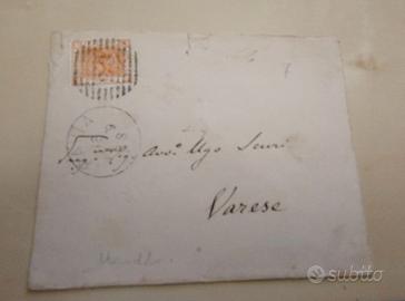 Busta 1879 per VARESE - 20 Centesimi ocra (Vittori