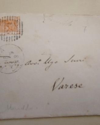 Busta 1879 per VARESE - 20 Centesimi ocra (Vittori