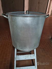 Paiolo Agnelli alluminio lt. 60 con coperchio