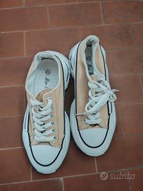 Sneakers tipo converse con platform n38