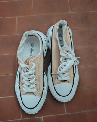 Sneakers tipo converse con platform n38