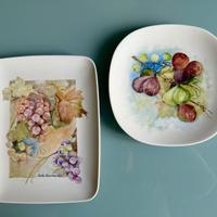 Set 2 Piatti per frutta/dolci  dipinti a mano