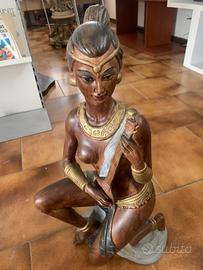 STATUA SUONATRICE INDIANA H: 60