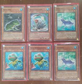 Set 6 Carte Vintage YU-GI-OH! tipo RANA