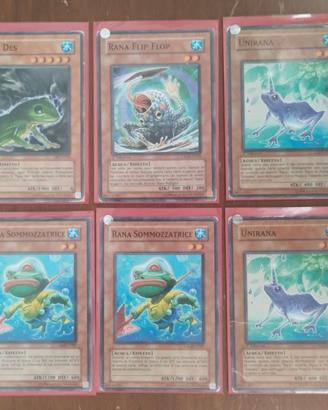 Set 6 Carte Vintage YU-GI-OH! tipo RANA