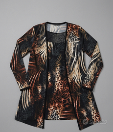 Maglia effetto finto Twin-set Animalier con strass