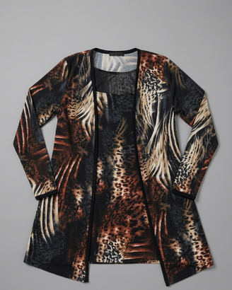Maglia effetto finto Twin-set Animalier con strass
