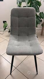 4 sedie imbottite di tessuto