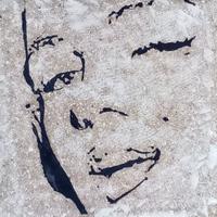 Quadro scolpito su piastrella di cemento