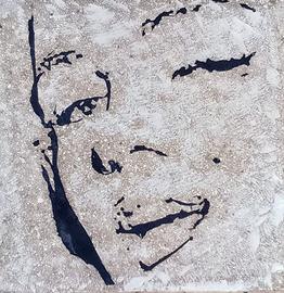 Quadro scolpito su piastrella di cemento